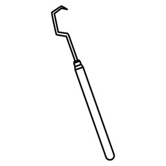 Dental probe tool icon vector illustration graphic design