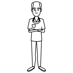 Dentist cartoon isolated icon vector illustration graphic design