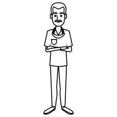 Dentist cartoon isolated icon vector illustration graphic design