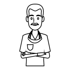 Obraz premium Dentist cartoon isolated icon vector illustration graphic design