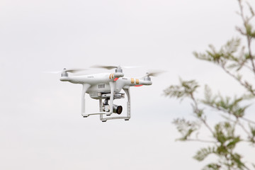 Consumer drone in flight