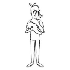 Woman with broken tooth icon vector illustration graphic design