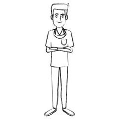 Dentist cartoon isolated icon vector illustration graphic design