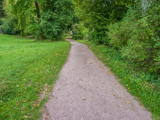 Fototapeta na wymiar Walkway in the Park an der Ilm, Weimar, Germany