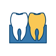 Tooths and dental care icon vector illustration graphic design