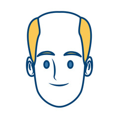 Man face cartoon icon vector illustration graphic design