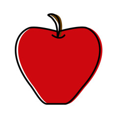 Fototapeta premium Delicious apple fruit icon vector illustration graphic design