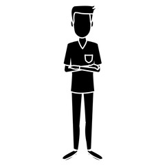 Dentist cartoon isolated icon vector illustration graphic design