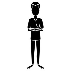 Dentist cartoon isolated icon vector illustration graphic design