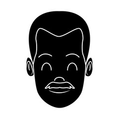 Man face cartoon icon vector illustration graphic design