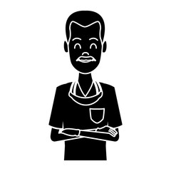 Dentist cartoon isolated icon vector illustration graphic design