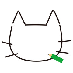 鉛筆　猫　テキスト欄
