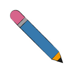Wooden pencil isolated vector illustration graphic design
