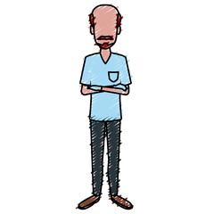 Man face cartoon icon vector illustration graphic design