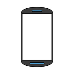 smartphone with blank screen icon image vector illustration design 