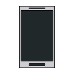 smartphone with blank screen icon image vector illustration design 