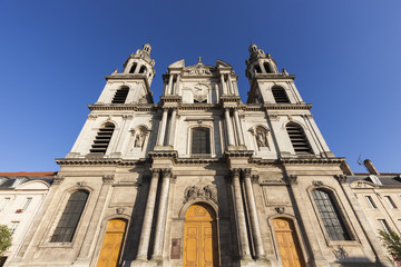 Nancy Cathedral and blue sky