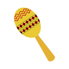maraca musical instrument icon image vector illustration design 