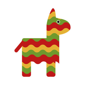 pinata mexican culture related icon image vector illustration design 