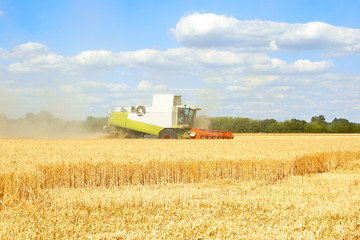 Fototapeta na wymiar Modern agricultural equipment on field