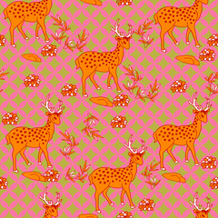 repeated deer pattern