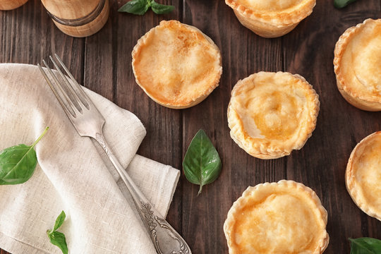 Delicious Meat Mini Pies On Table