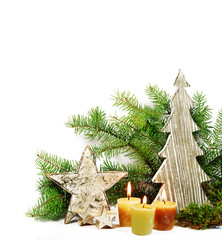 Weihnachten, Christmas, Advent, Weihnachtskarte, Weihnachtsdekoration, auf weiß, isoliert,...