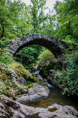 Fototapeta na wymiar Le pont du Parayre sur le ruisseau d'Audiernes à Peyrusse-le-Roc