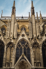 Fototapeta na wymiar Autre entrée de Notre Dame de Paris - Paris, France