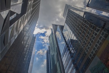 Fototapeta na wymiar Skyscraper of the business area in Hong Kong