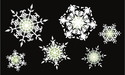 雪の結晶のベクター素材32個セット Snowflakes 32 Pcs Wall Mural Tomr 雪の結晶のベクター素材32個セット Snowflakes 32 Pcs Wall Mural Tomr