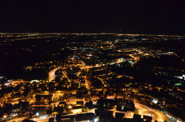 Panorama notturno riviera romagniola