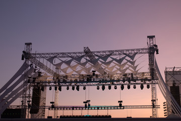 stage for music concert