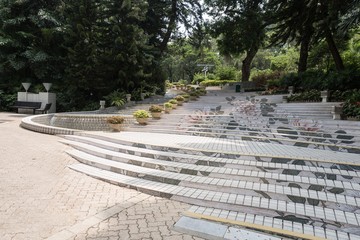 Stairs painted from Hong Kong park