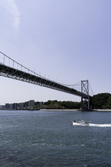 関門海峡と関門橋