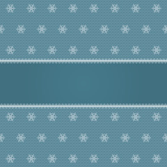 White lace snowflakes pattern with a space for the text. Lace background. Vector illustration
