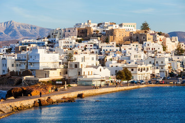Naxos island aerial view - obrazy, fototapety, plakaty