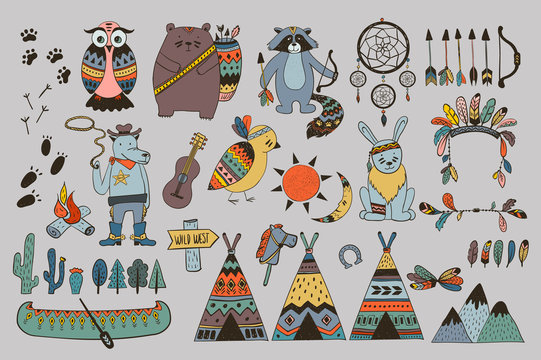 Boho collection with wild west design elements