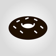 Donut isolated vector flat icon