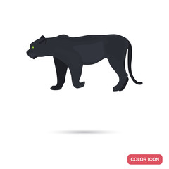 Panther color flat icon for web and mobile design