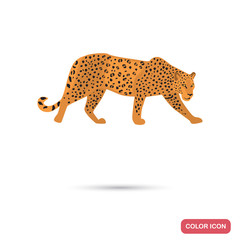 Jaguar color flat icon for web and mobile design