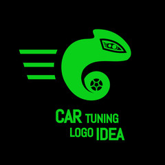 hameleon car tuning logo idea