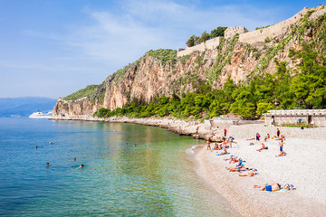 Fototapeta premium Nafplio city beach, Greece