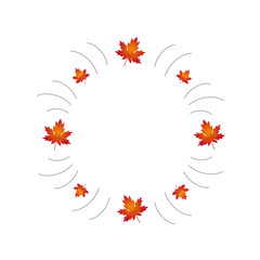 Obraz premium Template for postcards and maple leaves