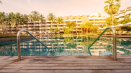 Blur background of swimming pool 2