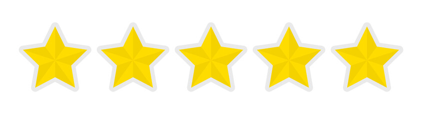 five-star rating icon