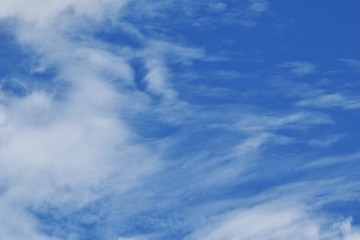 white cloudy on blue sky for background