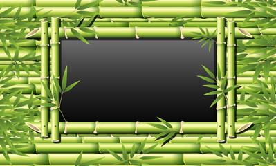Bamboo frame for blackboard