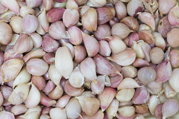 Group of garlic for use as background.