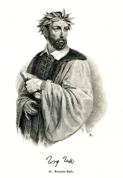 Torquato Tasso, italian poet (from Spamers Illustrierte Weltgeschichte, 1894, 5[1], 117)